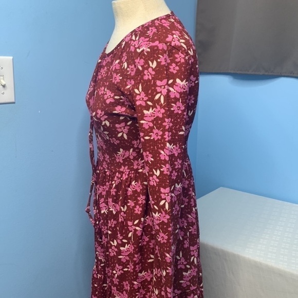FREE PEOPLE Tiers Of Joy Plum Floral Print Maxi Size: XS Color: Plum - Picture 11 of 13